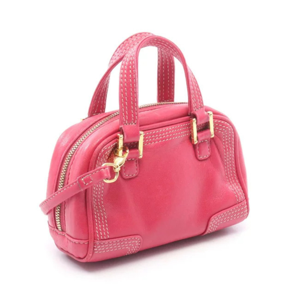 Loewe Pink Leather Handbag Amazona Pink